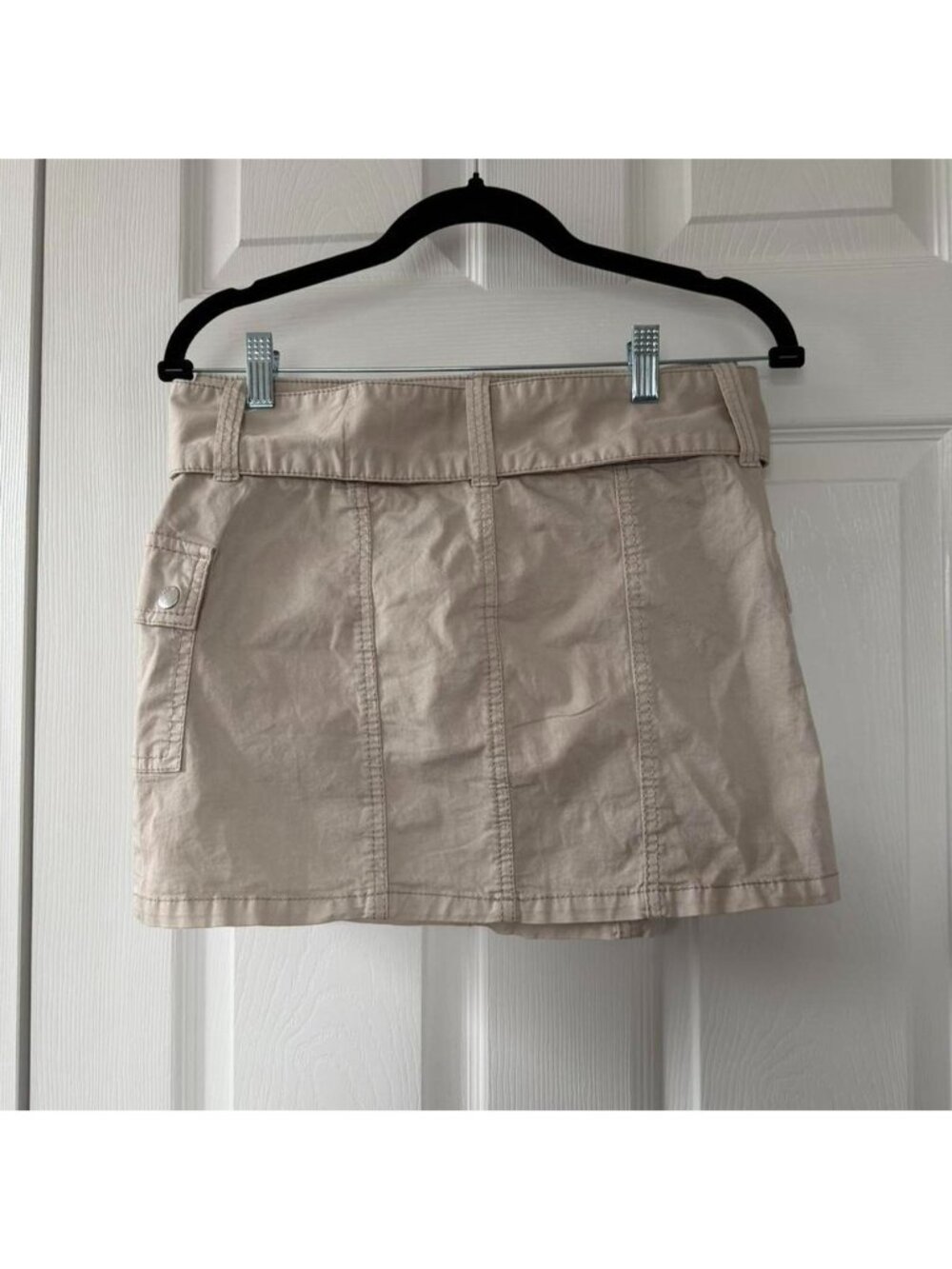 Garage Tan Cargo Mini Skirt - Picture 2 of 4